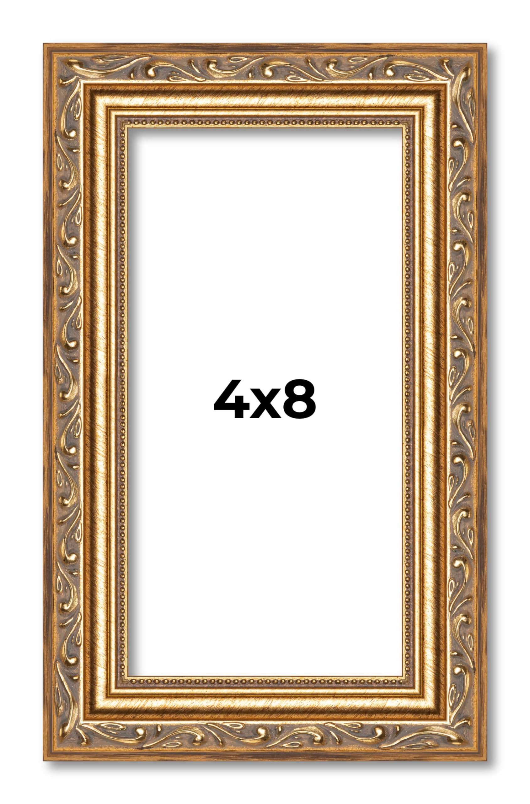 Amazon.com - Poster Palooza 4x8 Inch Frame Gold Ornate Solid Wood